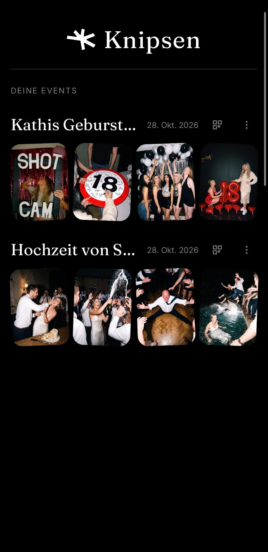 Fotovorschau in der Knipsen-App
